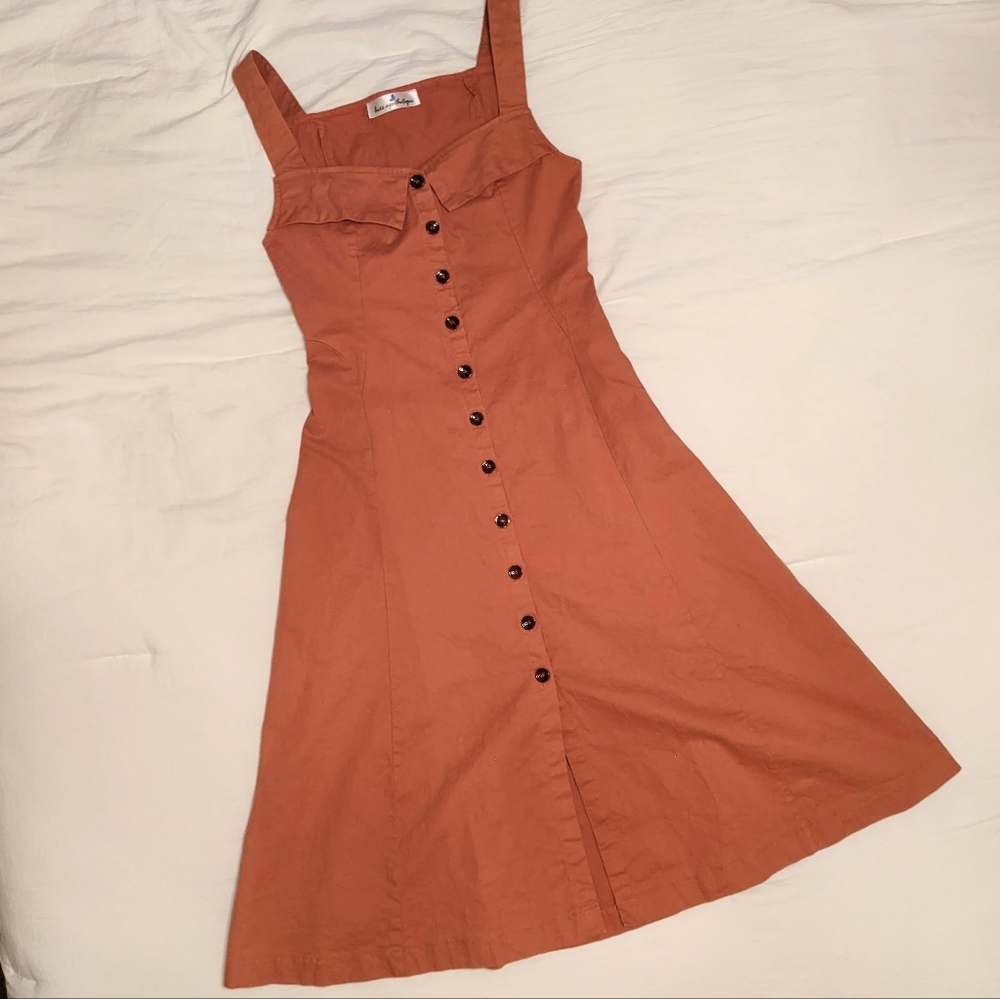 Rust Midi Dress